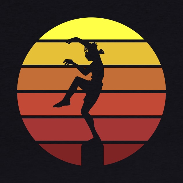 Vintage Crane Kick Karate Kid Silhoutte by gastaocared